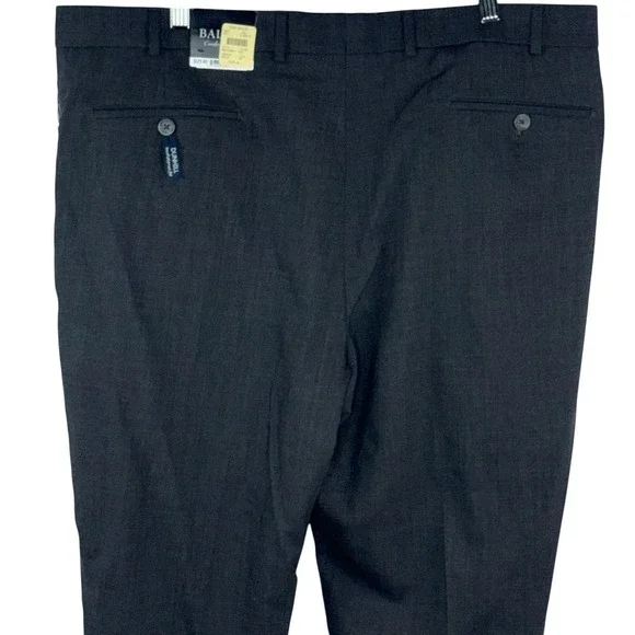 BALLIN Dress Pants Men's 40X 28 Super 120's Wool Travel Twill Comfort Flat Front